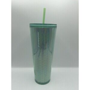Starbucks  2020 Holiday Mint Green Iridescent Bubble Venti Tumbler 24 oz. CLEAN
